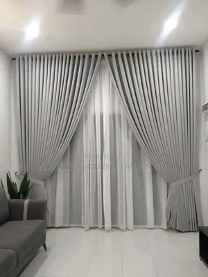 Off White Curtains Mixed With Gold for Dining Room