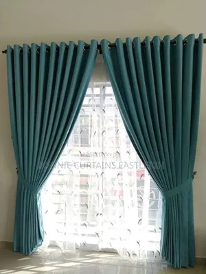 Yellow Mixed With Green Curtains for Office