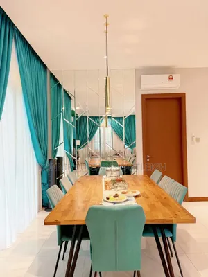 Light Green and Blige Curtains for Guests Rooms