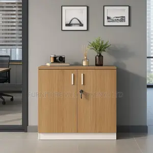 Office Cabinet; 2-door Wooden Credenza Office Filling Cabinet
