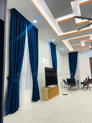 Navy Blue Curtains and Grey for Dining Room