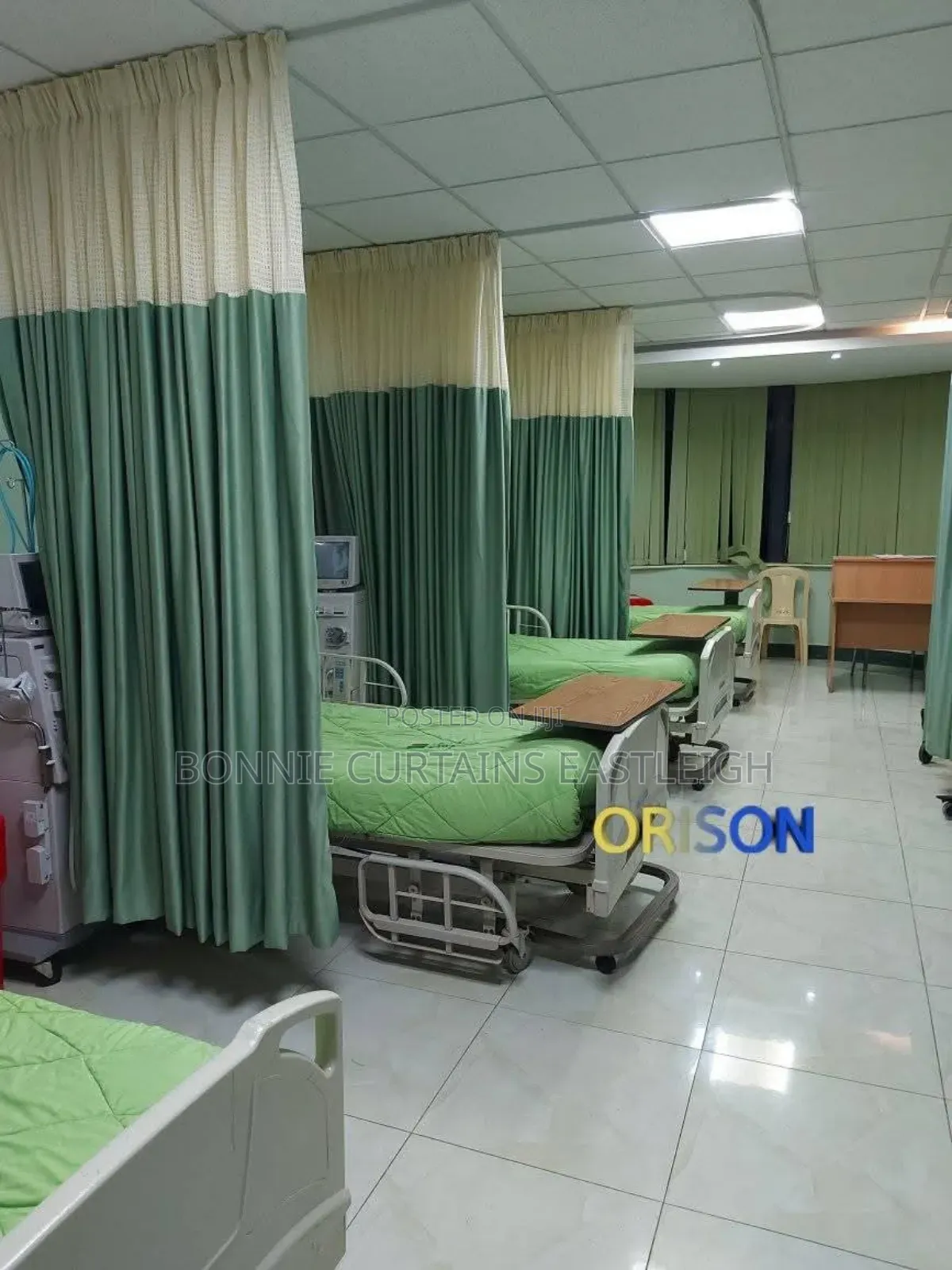 Green Hospital Curtains and Sheers