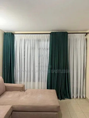 Blue Mixed Green Blackout Curtains for Bedrooms