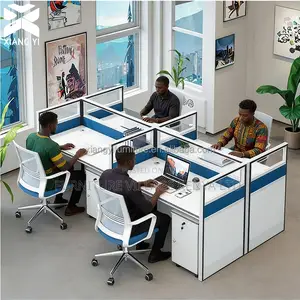 Officeworkstation; 4-way Modern Office Workstation