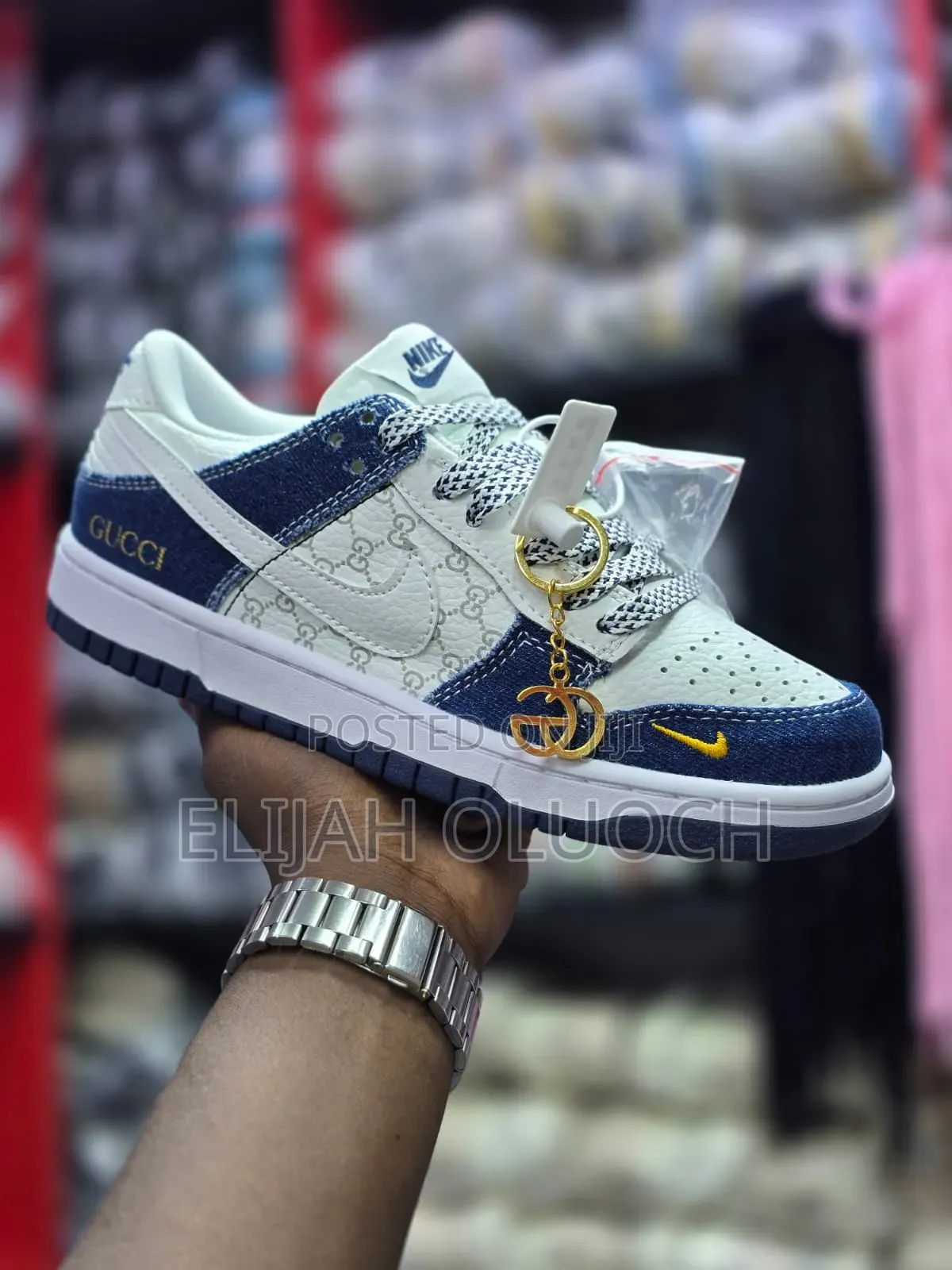 Nike Sb Dunk Low Lv In A Blue Denim