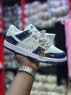 Nike Sb Dunk Low Lv In A Blue Denim