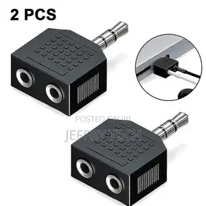 3.5mm Headphone Y Splitter (2-Pack) | 1 Male to 2 Female