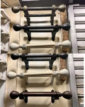 Jua Kali Curtain Rods in White Colour on Order