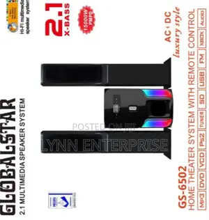 2.1ch Gs-6502 Home Theater System With Remote Control Tall Boy Woofer
