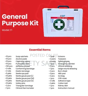 General Purpose First Aid Kit With 28 Essential Items for 30 Persons