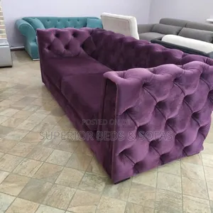 Purple Chesterfield Three Seater Sofa on Sale