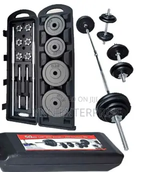 50kgs York Dumbbell Set With Barbell