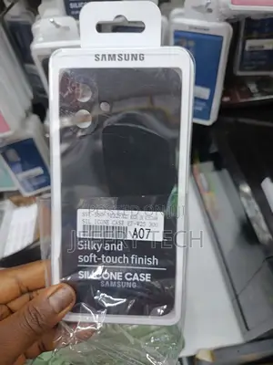 Black Samsung Galaxy A07 or A06 Silicone Case Silky Soft-Touch Finish.