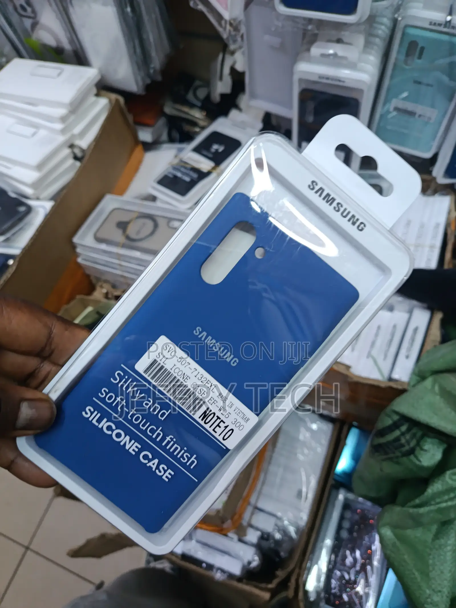 Samsung Galaxy Note 10 Silicone Case in Blue.