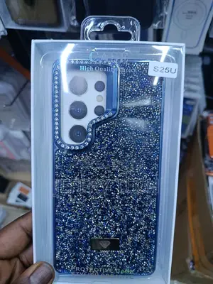 Blue Rhineston Glitter Case Designed for the Samsung Galaxy S25 Ultra