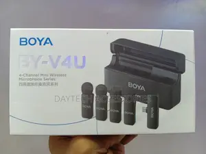 Boya by-V4u 4-Person Wireless Microphone System With Usb-C Connector.