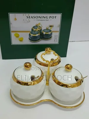 3 In1 Sugar Canisters With Triangle Shape Stand