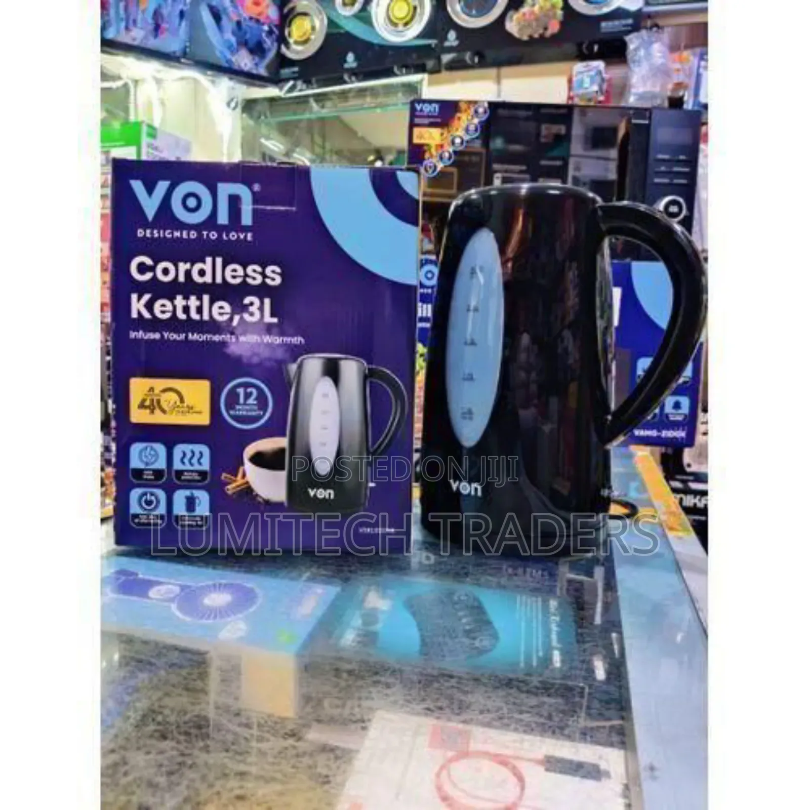 Von Cordless Kettle 3 Litres