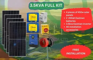 3.6kva Hybrid Inverter - (2)220ah Tubular Batteries Solar Offgrid Kit