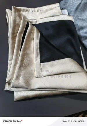 Beige Blackout Curtain Available