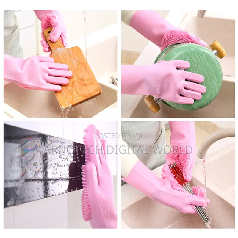 Reusable Silcon Wash Gloves