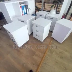All White Paddestal Drawers