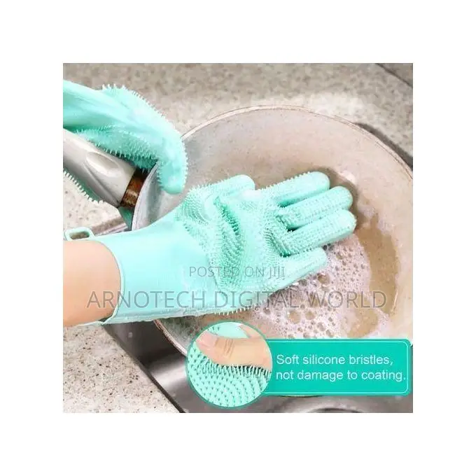 Multi-Purpose Reusable Silicone Washing Gloves