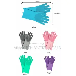 Multi-Purpose Reusable Silicone Washing Gloves