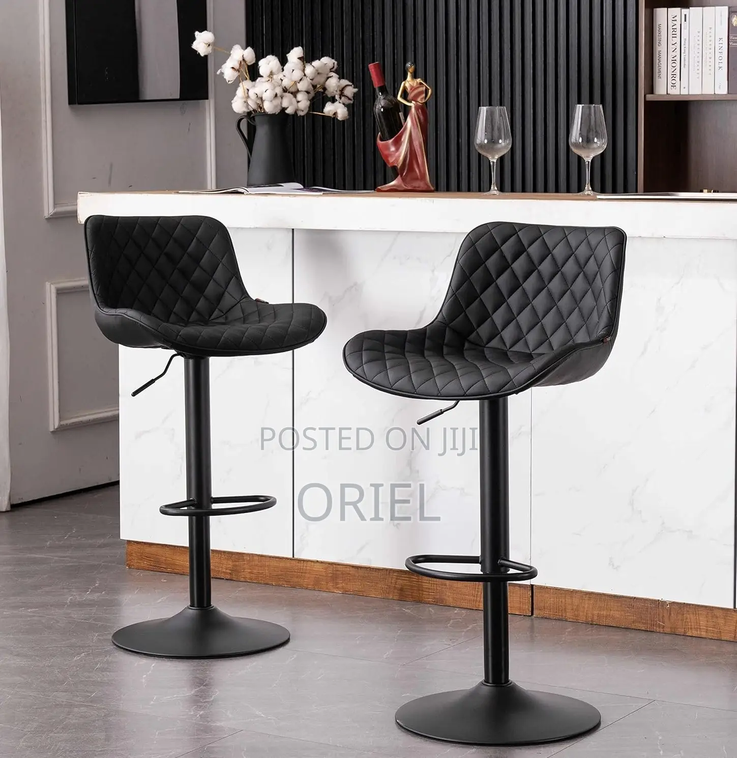 Home Chairs; Space-Saving Adjustable Counter Stool