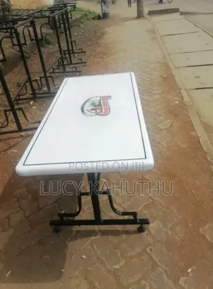 White Marble Top Table With Log