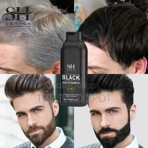 5in1 Hair Beard Dye Shampoo- Black Color for Grey Hair