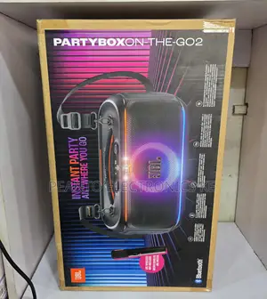 JBL Partybox on-the-Go 2 Portable Party Speaker With Two Wireless Mics