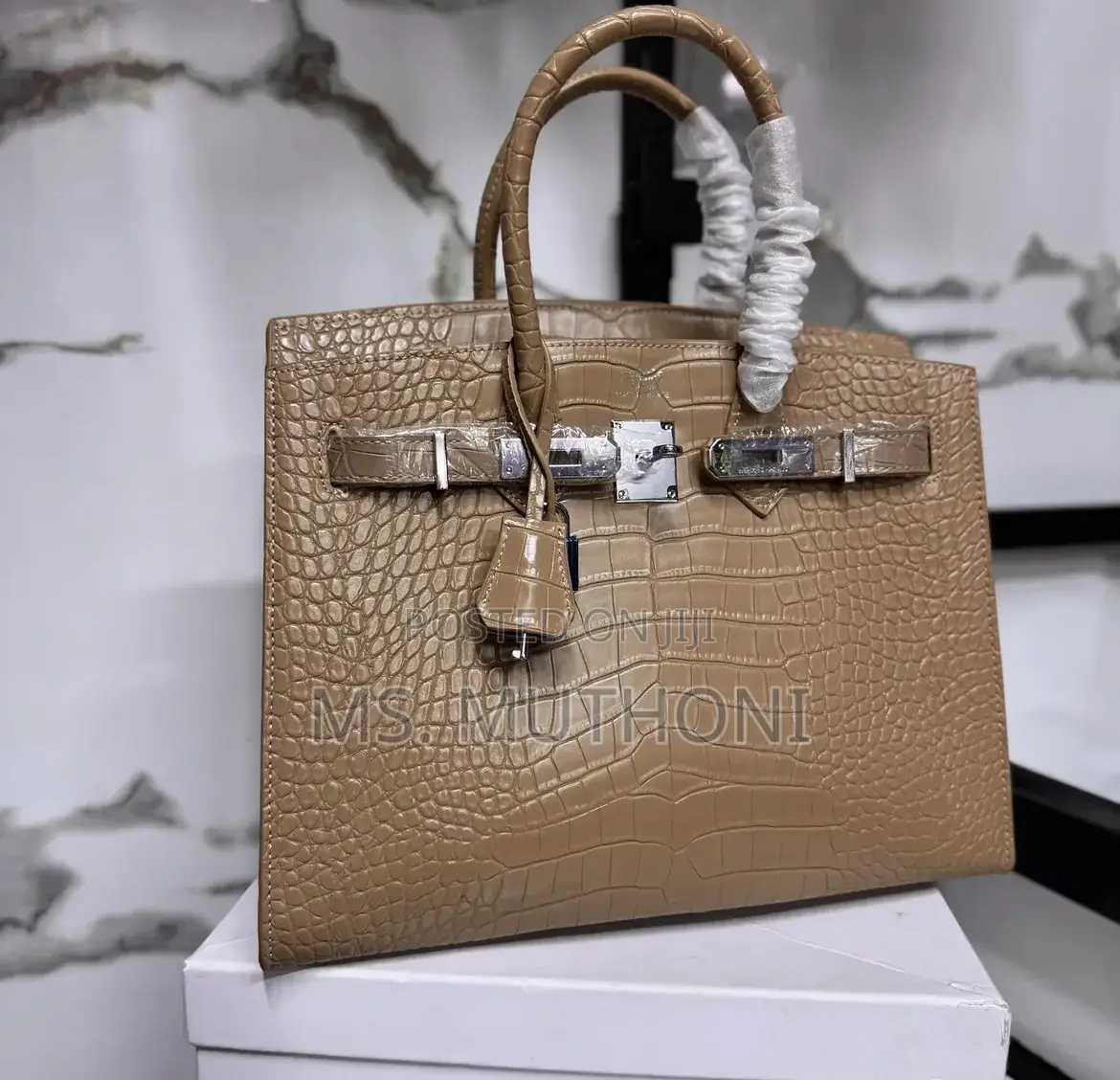 Quality Hermès Birkin Handbag in Croc-Print
