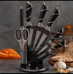 High Quality Colorful 9 -Piece German Stainless Steel Cooking Knife Se