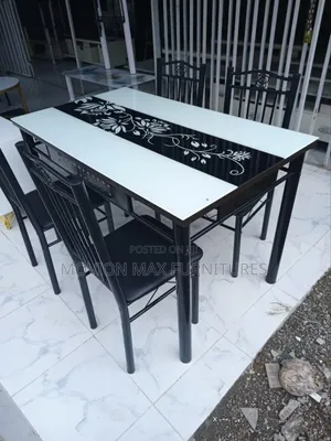 White Black Dinning Set