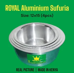 (4pcs) Crystal Royal Green Extra Heavy Aluminium Sufuria Set