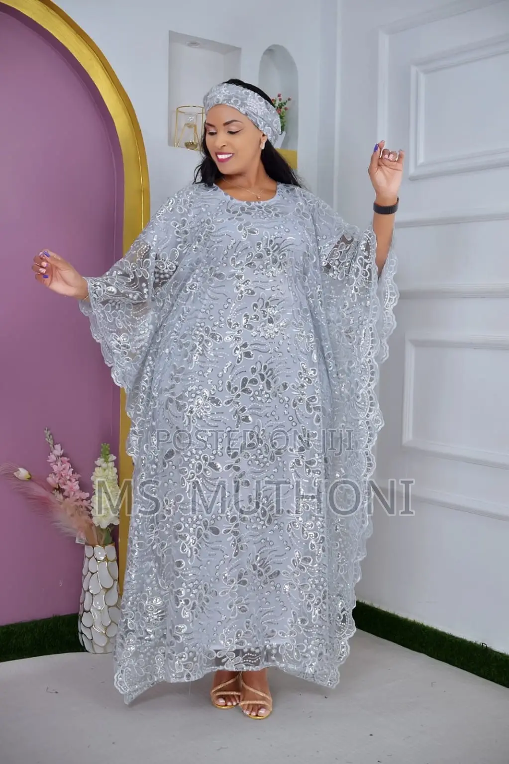 Quality Heavy Lace Free Size 2 Piece Gowns