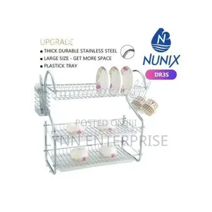 Nunix Dish Rack - 3 Tier + Drain Board