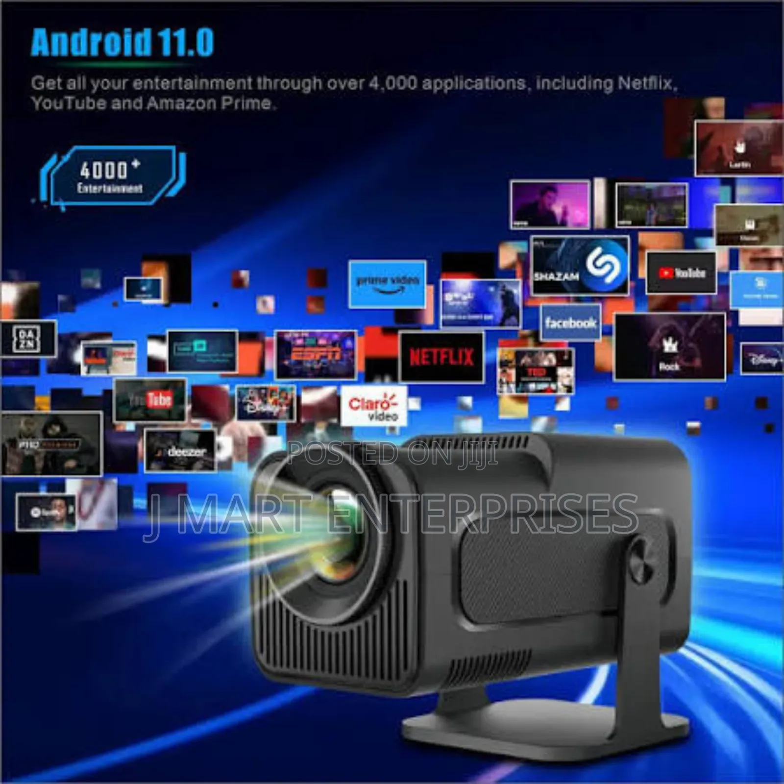 Portable Projector, Hy320 Mini Projector With Wifi Bluetooth,