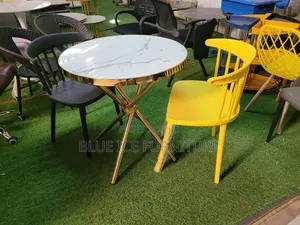 Modern 2 Seater Round Marble Dining Table