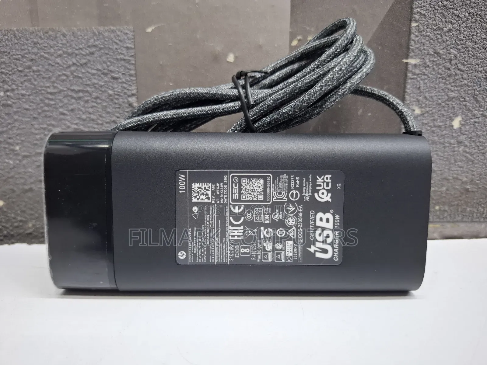 Hp Original 100w Usb-c Charger For Laptop Fast Charging Compact Design