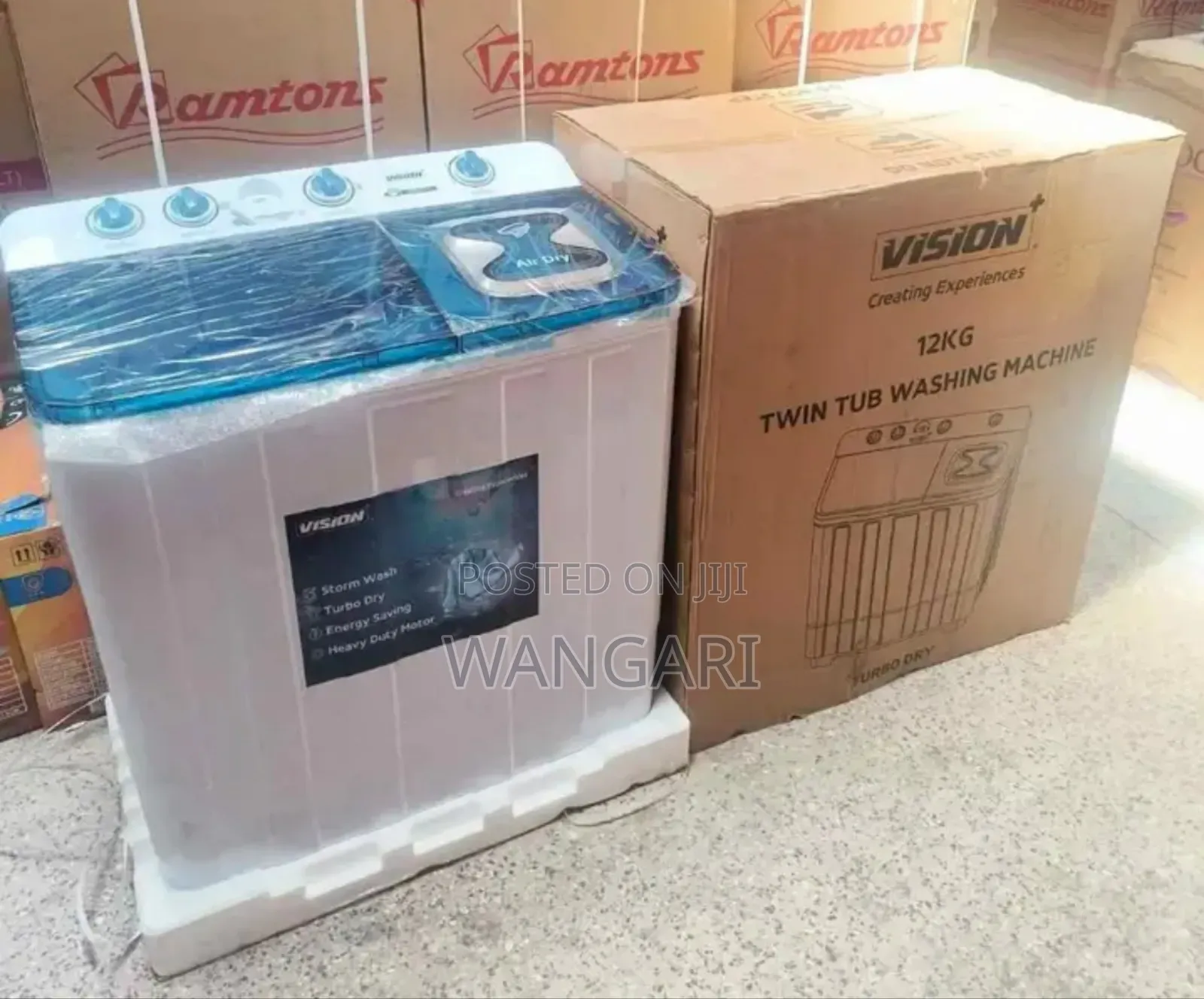 Semi Automatic Twin Tab Washing Machine 12kgs Vision Plus
