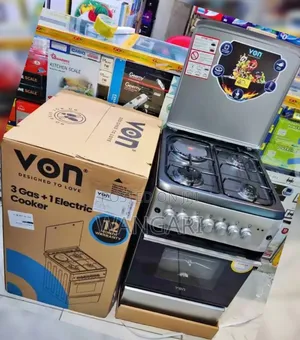 Von Standing Cooker With Oven, 3gass 1 Electric