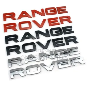 Range Rover Lettering Emblem in Different Colors Shade