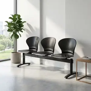 Office Chair; 3-link Plastic Seats Waiting Bench