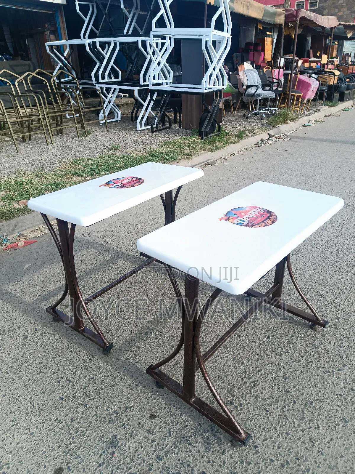 Restaurant Marble Branded Tables, White 