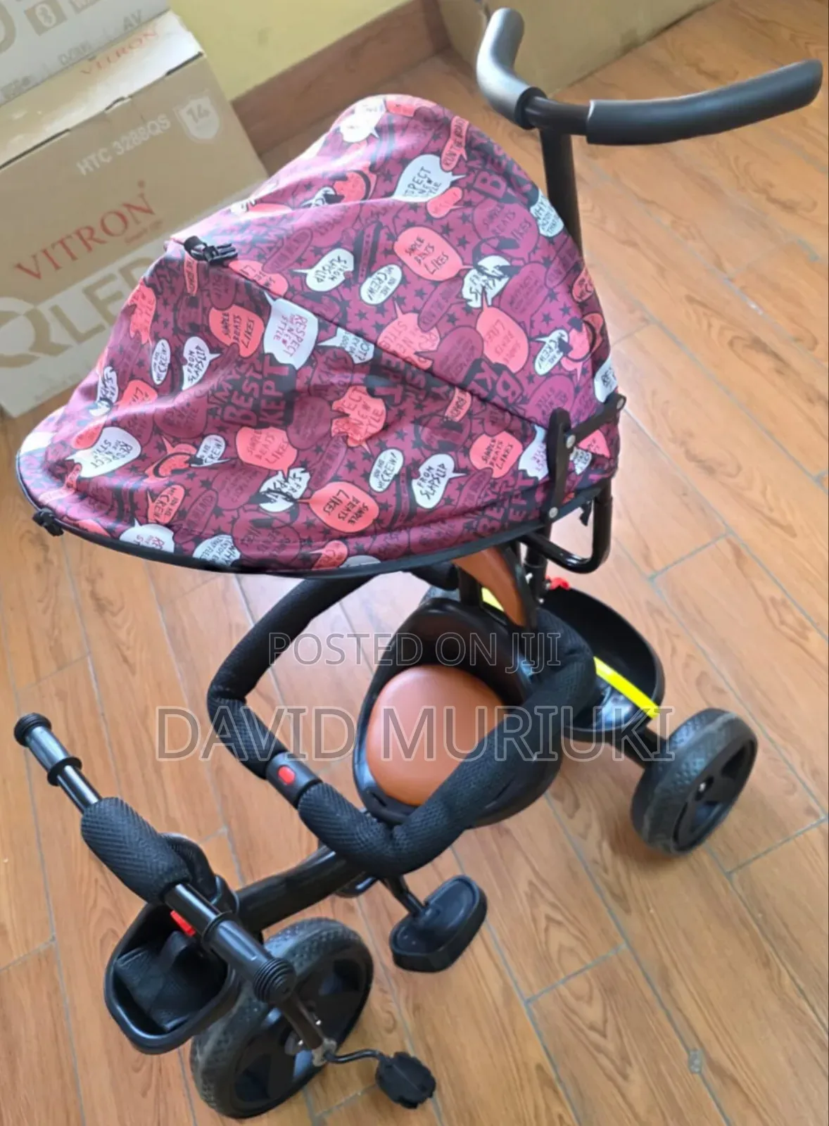 Outdoor Tricycle With Protective Canopy.