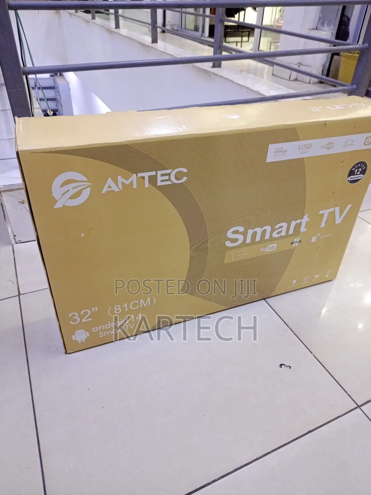 Amtec 32" Full Hd Led Frameless Android Smart Tv Bluetooth, Youtube