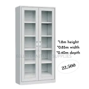 Full Glass Metallic File Cabinet