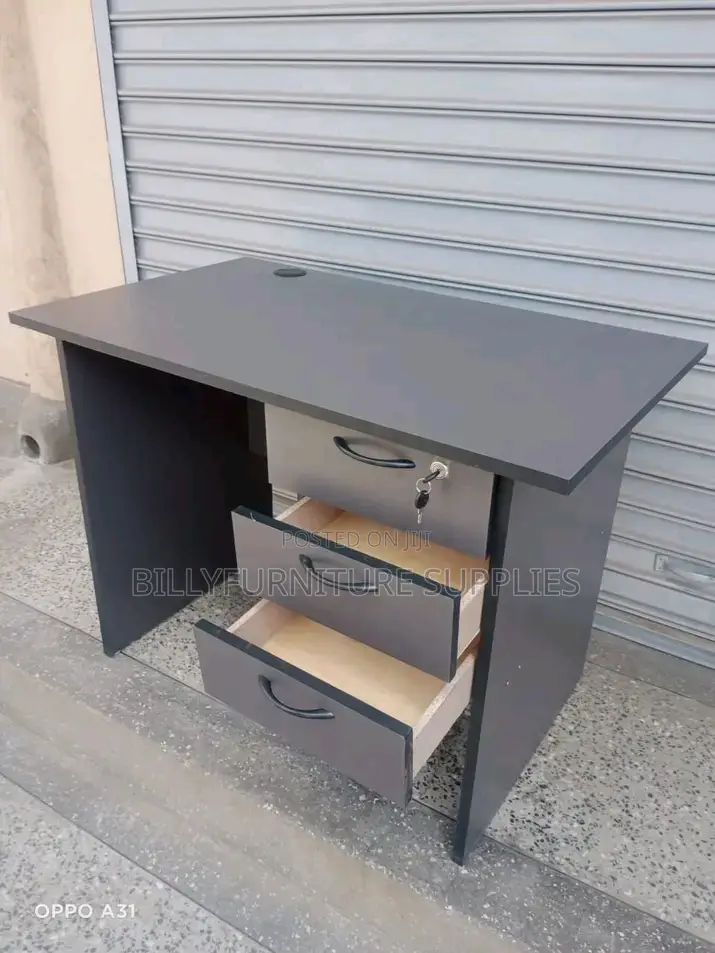 1m Grey Office Desk